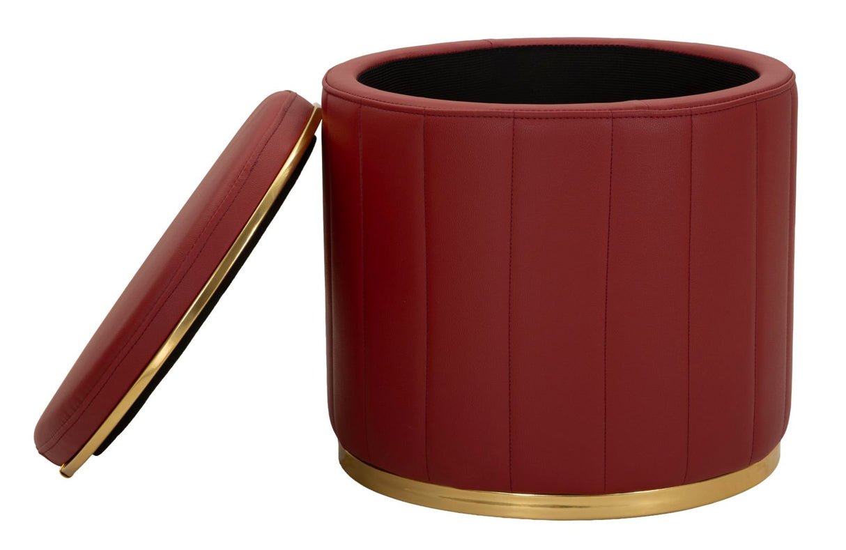 PUFF C/CONTENITORE LONDON  ROSSO - FERRETTI