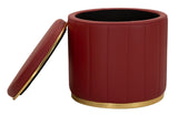 PUFF C/CONTENITORE LONDON  ROSSO - FERRETTI