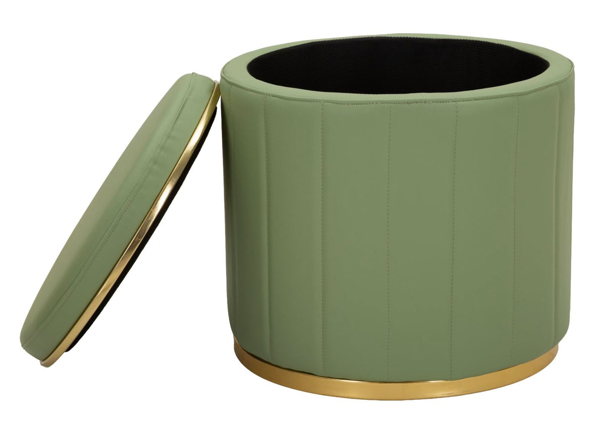 PUFF C/CONTENITORE LONDON VERDE - FERRETTI