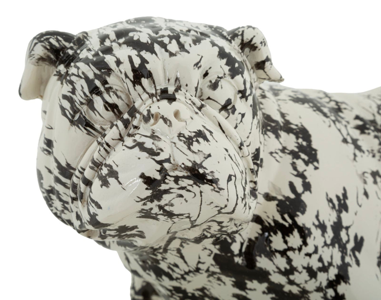 Scultura A Forma Di Cane Bulldog Stile Orientale - Ferretti