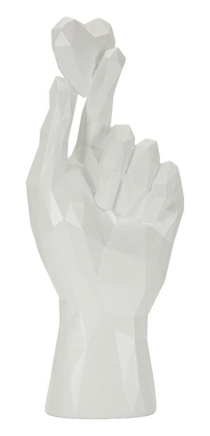 Mano Decorativa Minimal Con Dita Incrociate Cm 9X5
