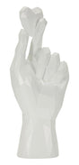 Mano Decorativa Minimal Con Dita Incrociate Cm 9X5