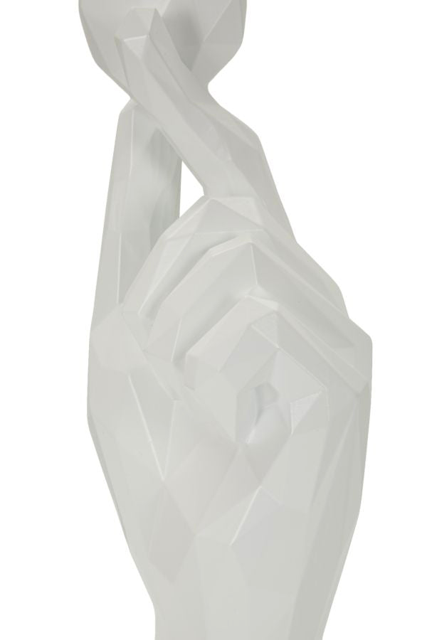 Mano Decorativa Minimal Con Dita Incrociate Cm 9X5,8X22,1