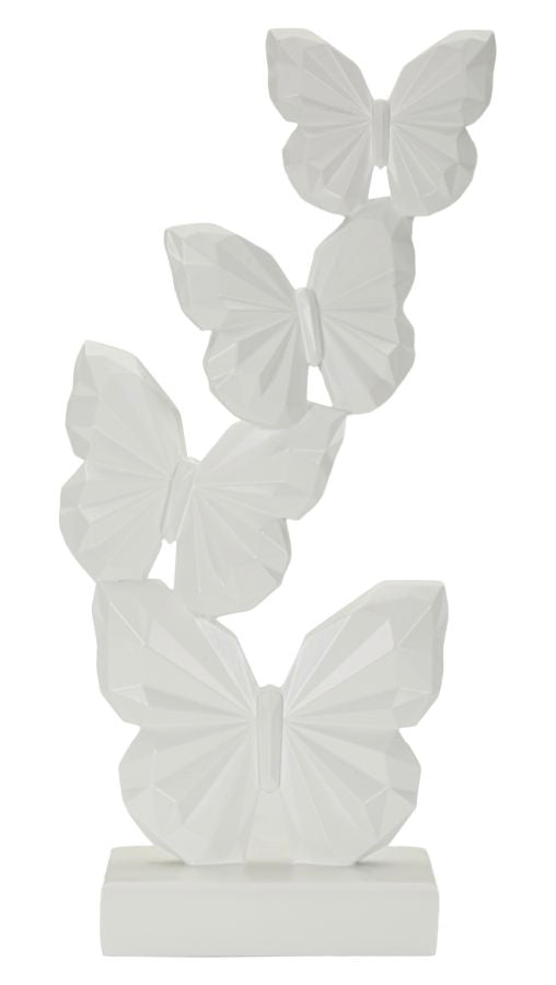 Scultura Decorativa Farfalle Minimal Cm 12X6X26