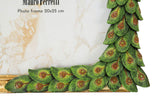 Cornice Con Pavone In Stile Eclettico Cm 27X2,9X34,2 
(Misura Interna Cm 20X25)