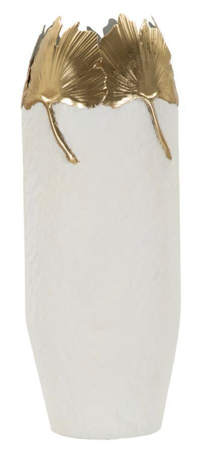 Vaso Moderno Con Bordo A Foglie Cm Ø 21X55