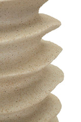Vaso Stile Japandi Con Motivo A Fasce Ondulate Ø 25,5X37cm - Ferretti