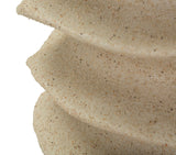 Vaso Stile Japandi Con Motivo A Fasce Ondulate Ø 25,5X37cm - Ferretti