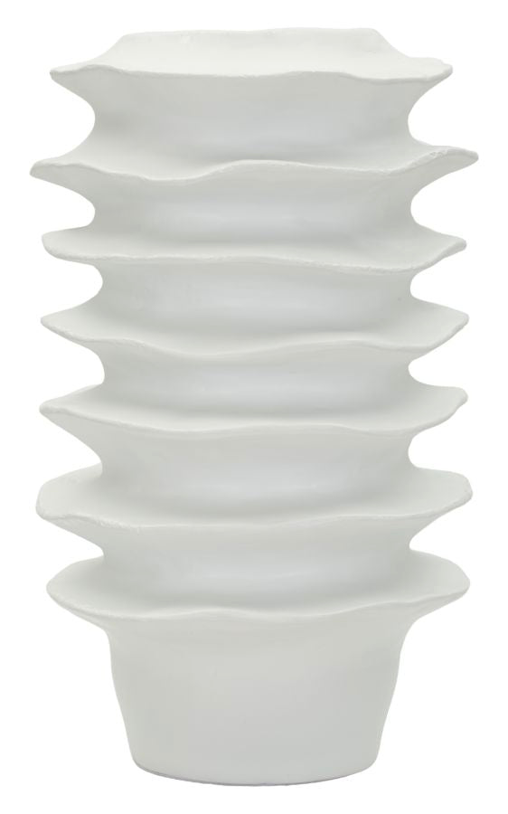 Vaso Moderno Con Motivo A Fasce Ondulate Cm Ø 29X49