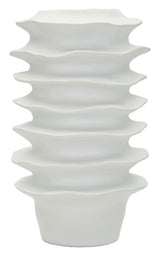 Vaso Moderno Con Motivo A Fasce Ondulate Cm Ø 29X49