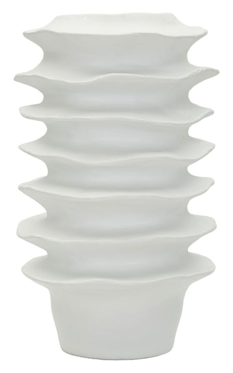 Vaso Moderno Con Motivo A Fasce Ondulate Cm Ø 29X49