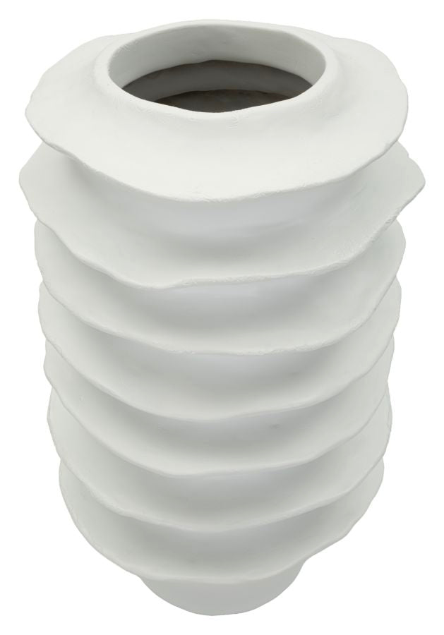 Vaso Moderno Con Motivo A Fasce Ondulate Ø 29X49cm - Ferretti
