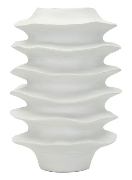 Vaso Moderno Con Motivo A Fasce Ondulate Cm Ø 25