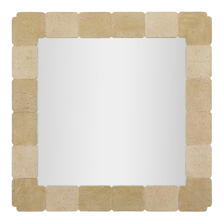 Specchio Da Parete Quadrato Stile Naturale Cm 90X2