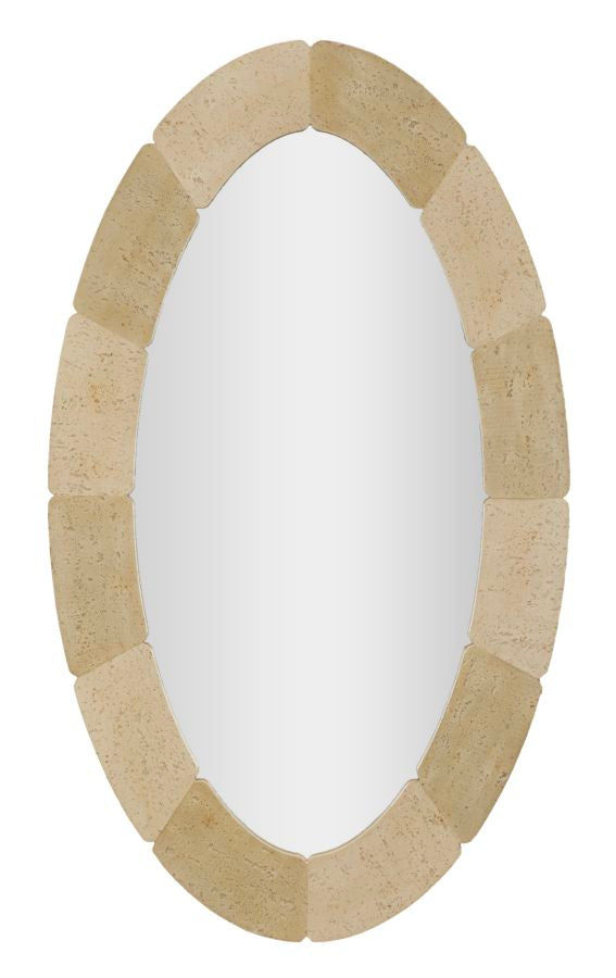 Specchio Da Parete Ovale Stile Naturale Cm 70X3X119