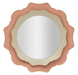 Specchio Da Parete Rotondo Romantico Cm Ø 95X7 (Misura Specchio Int. Ø Cm 58)