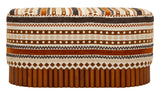 Panca Contenitore Ovale Etnica Multicolor - Ferretti