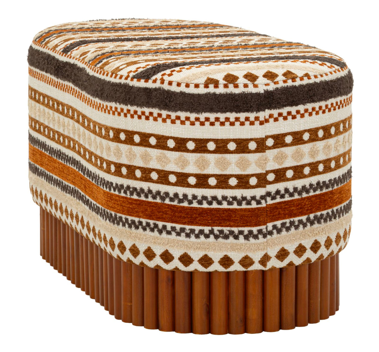 Panca Contenitore Ovale Etnica Multicolor - Ferretti