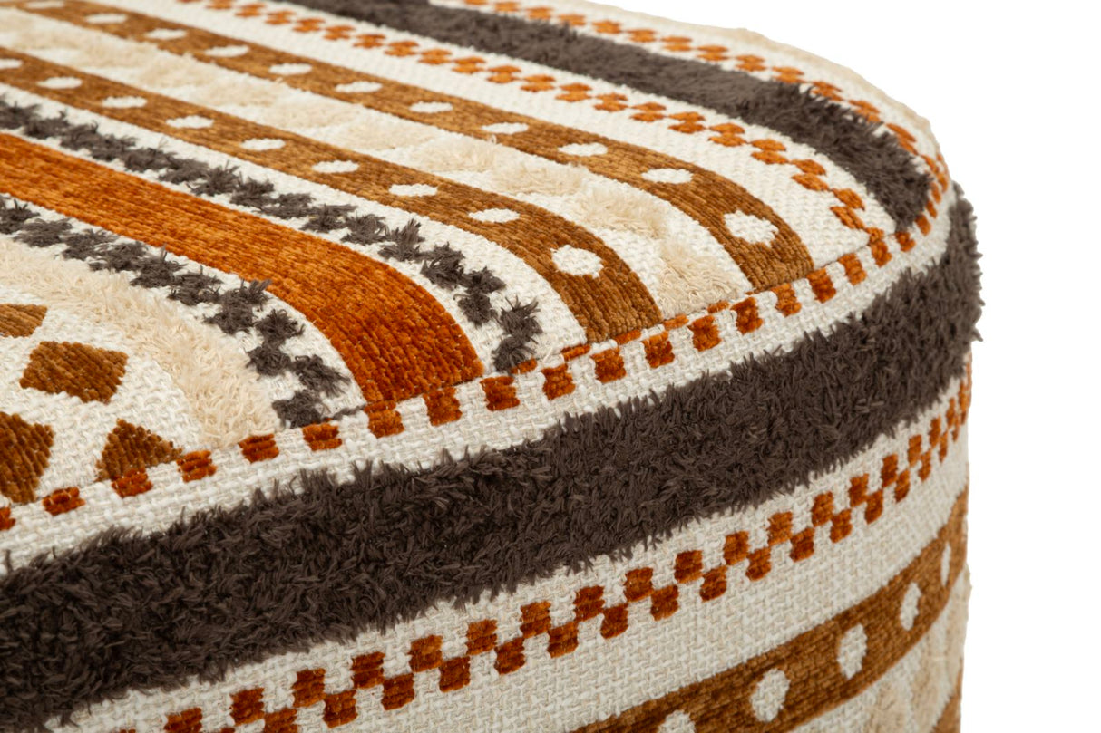Panca Contenitore Ovale Etnica Multicolor - Ferretti