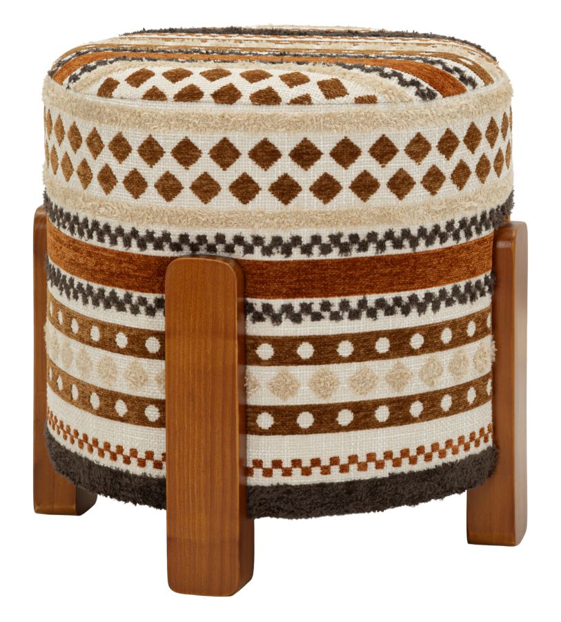 Pouf Etnico Multicolor Cm Ø 42X40