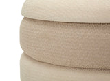 Set 2 Pouf Stile Nordico Cm Ø 44X47-35X39