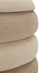 Set 2 Pouf Stile Nordico Cm Ø 44X47-35X39