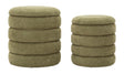 Set 2 Pouf Stile Nordico Cm Ø 44X47-35X39