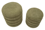 Set 2 Pouf Stile Nordico Cm Ø 44X47-35X39