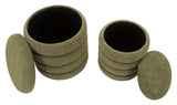 Set 2 Pouf Stile Nordico Cm Ø 44X47-35X39