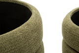 Set 2 Pouf Stile Nordico Cm Ø 44X47-35X39