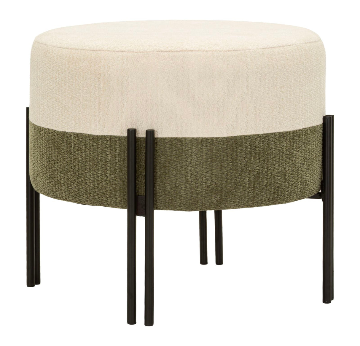 Pouf Stile Moderno Bicolore Cm Ø 49X42