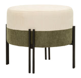 Pouf Stile Moderno Bicolore Cm Ø 49X42