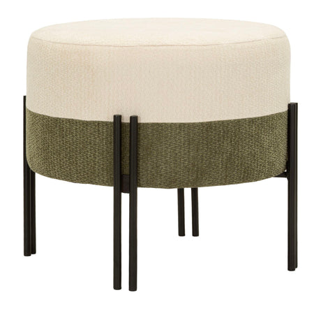 Pouf Stile Moderno Bicolore Cm Ø 49X42
