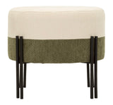 Pouf Stile Moderno Bicolore Ø 49X42cm - Ferretti