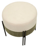 Pouf Stile Moderno Bicolore Ø 49X42cm - Ferretti