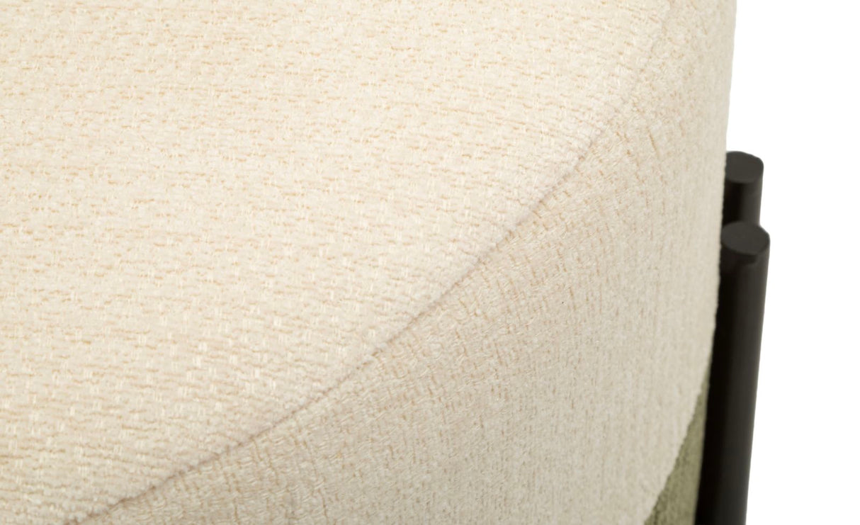 Pouf Stile Moderno Bicolore Ø 49X42cm - Ferretti