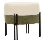 Pouf Stile Moderno Bicolore Cm Ø 44X41