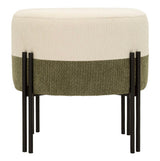 Pouf Stile Moderno Bicolore Ø 44X41cm - Ferretti