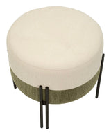 Pouf Stile Moderno Bicolore Ø 44X41cm - Ferretti
