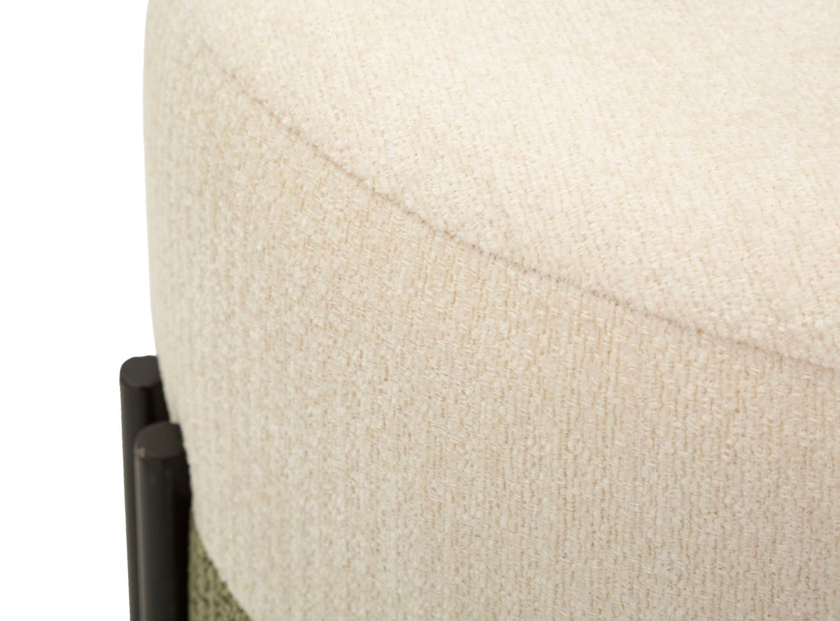 Pouf Stile Moderno Bicolore Ø 44X41cm - Ferretti