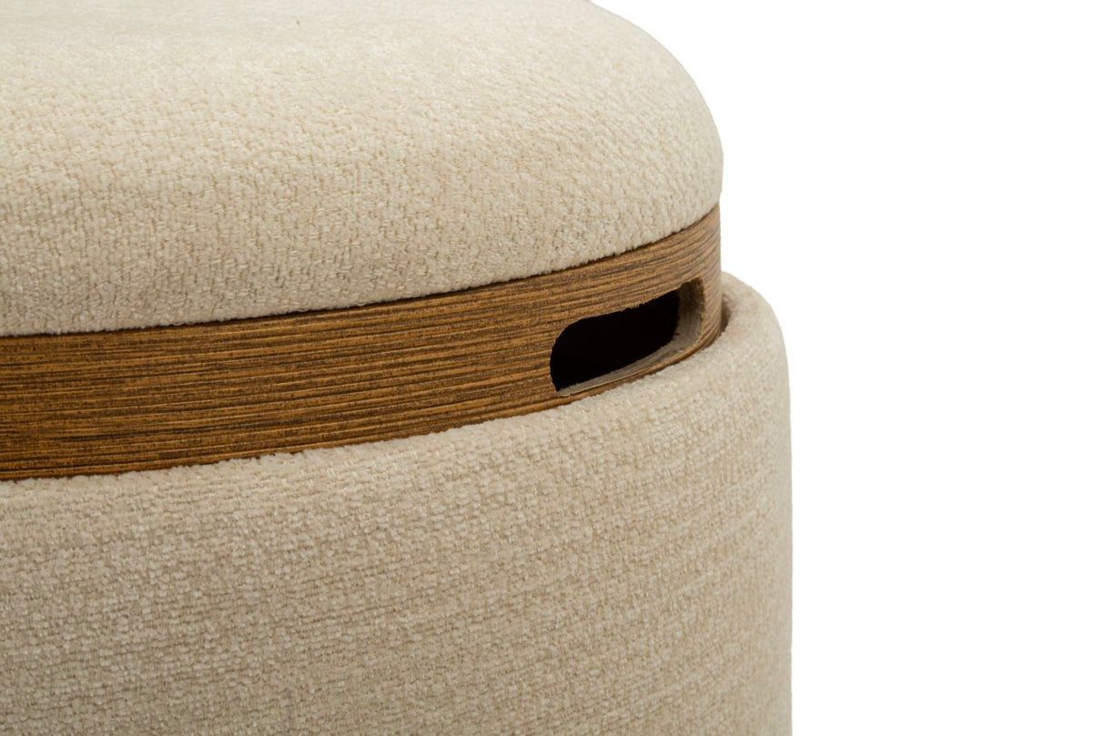 Coppia Pouf Contenitore Stile Nordico - Ferretti