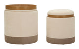 Coppia Pouf Contenitore Stile Nordico - Ferretti