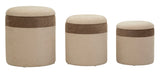 Set Di 3 Pouf Contenitore Stile Nordico - Ferretti