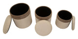 Set Di 3 Pouf Contenitore Stile Nordico - Ferretti