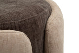 Pouf Stile Glam Bicolore Con Base Dorata Cm Ø 40X50
