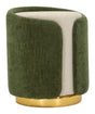Pouf Stile Glam Bicolore Con Base Dorata Cm Ø 40X50