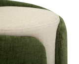 Pouf Stile Glam Bicolore Con Base Dorata Cm Ø 40X50