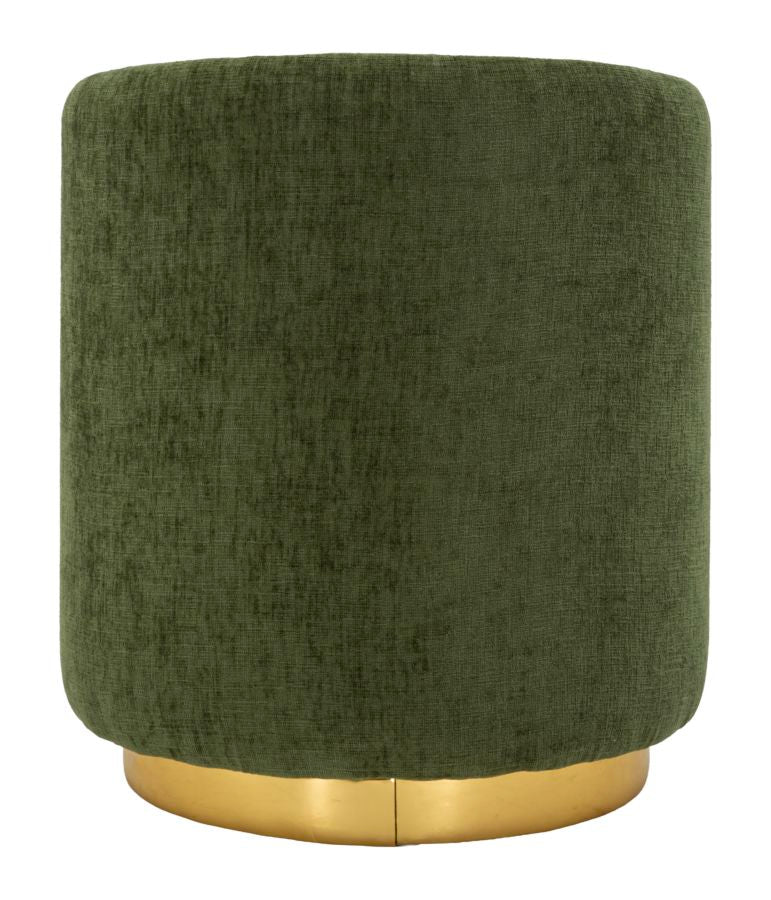 Pouf Stile Glam Bicolore Con Base Dorata Cm Ø 40X50