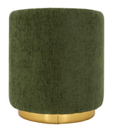 Pouf Stile Glam Bicolore Con Base Dorata Cm Ø 40X50