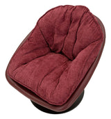 Poltrona Relax Girevole Bordeaux In Stile Retrò - Ferretti